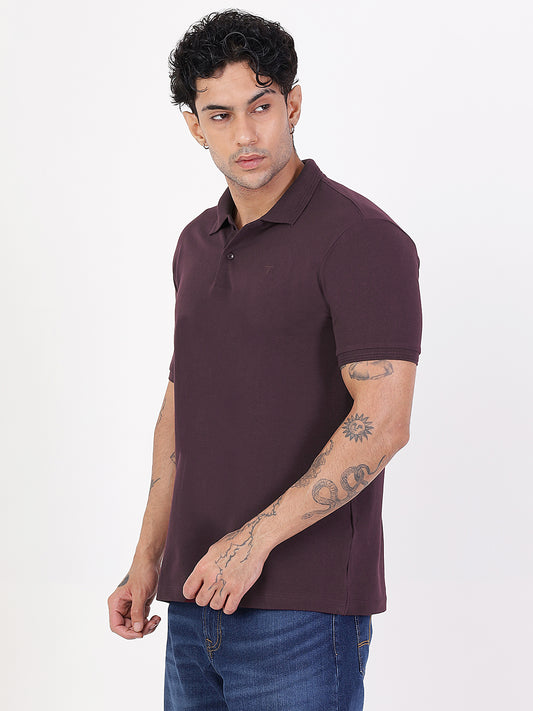 Polo Maroon (100% Cotton)