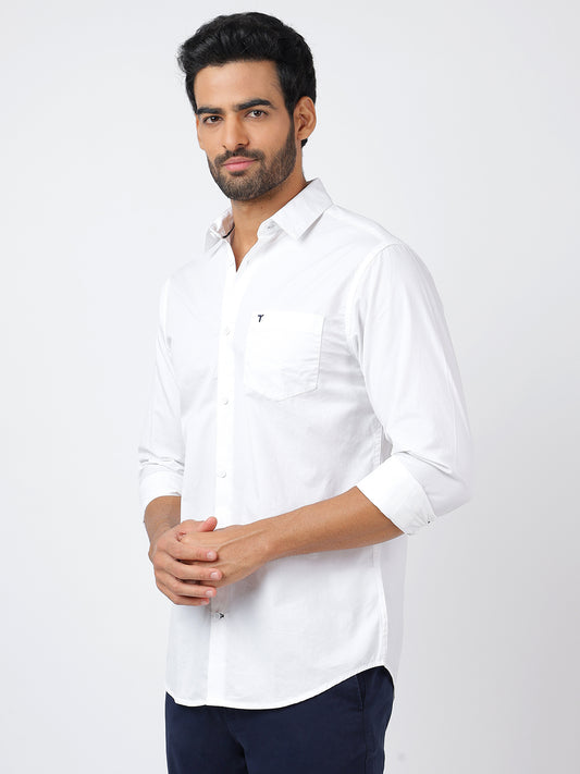 Solid Long Sleeves White (100% Cotton)