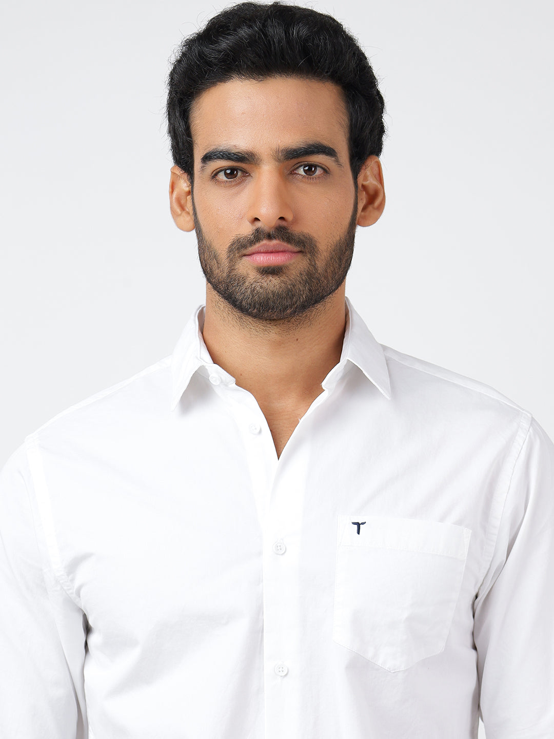 Solid Long Sleeves White (100% Cotton)