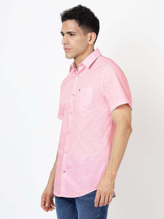 Solid Short Sleeves Baby Pink (100% Cotton)