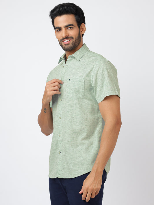 Solid Short Sleeves Green (100% Cotton)