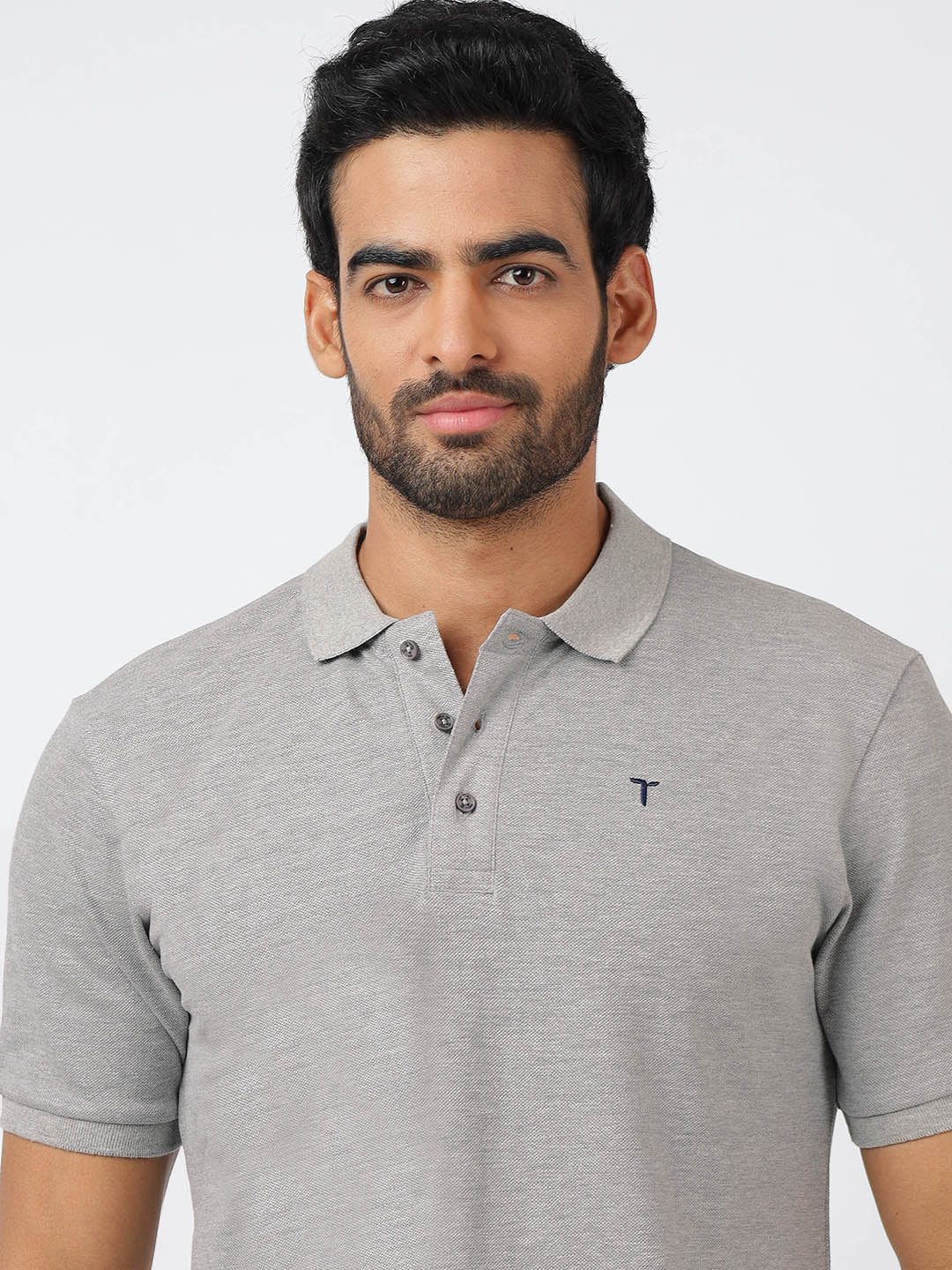 Polo Grey Melange (100% Cotton)