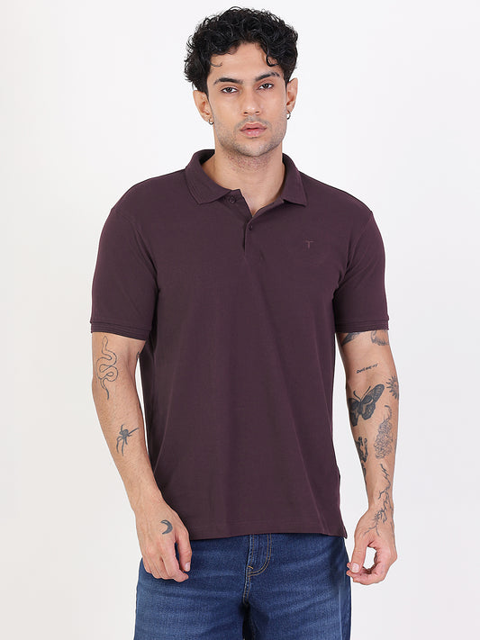 Polo Maroon (100% Cotton)