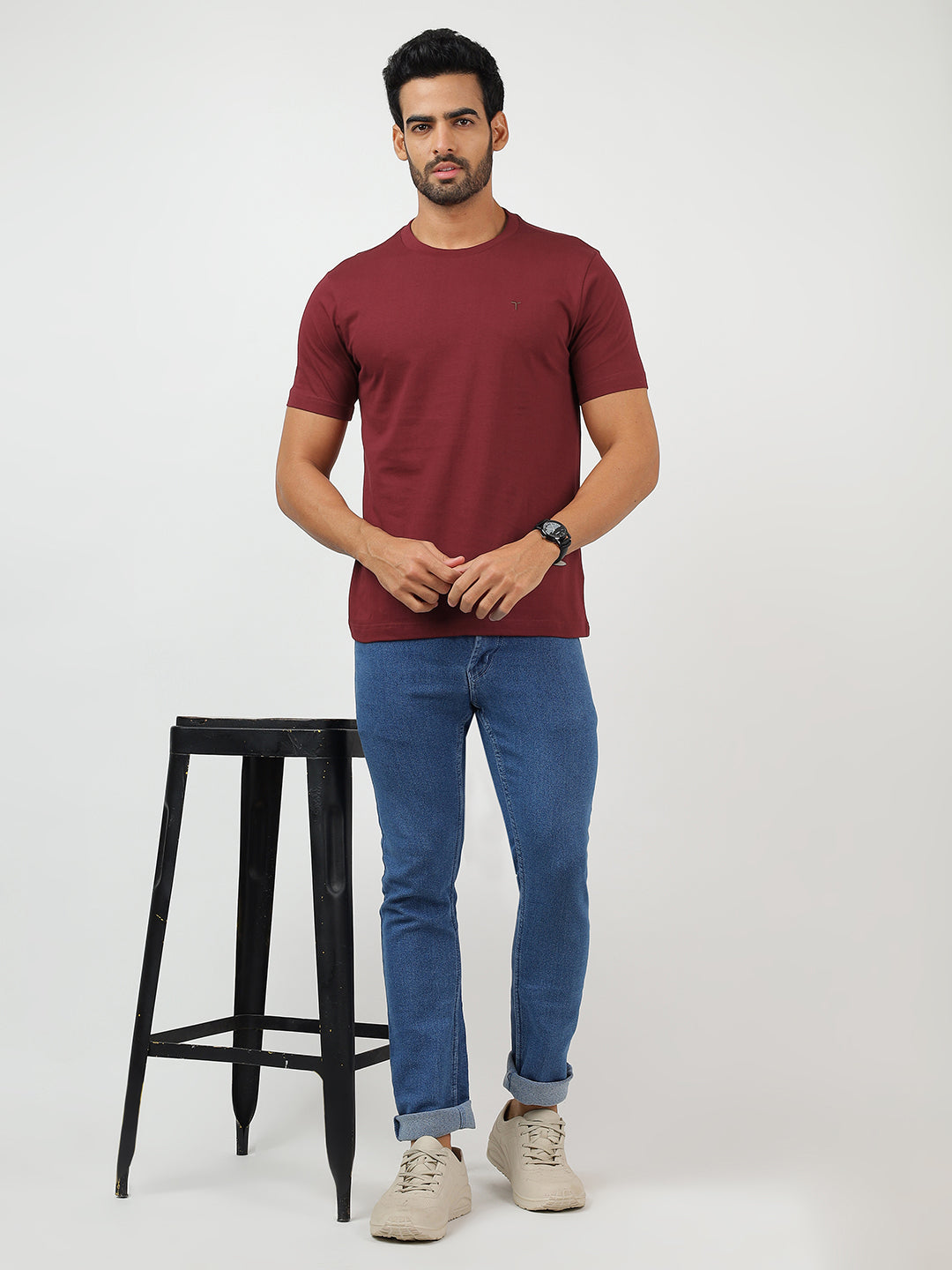 T-Shirt Maroon (100% Cotton)