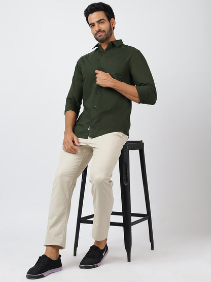 Solid Long Sleeves Green (100% Cotton)