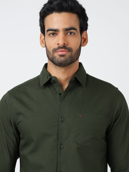 Solid Long Sleeves Green (100% Cotton)