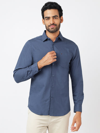 Solid Long Sleeves Blue (100% Cotton)