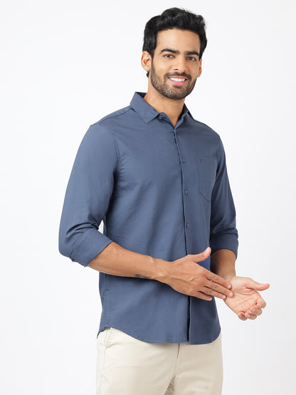 Solid Long Sleeves Blue (100% Cotton)