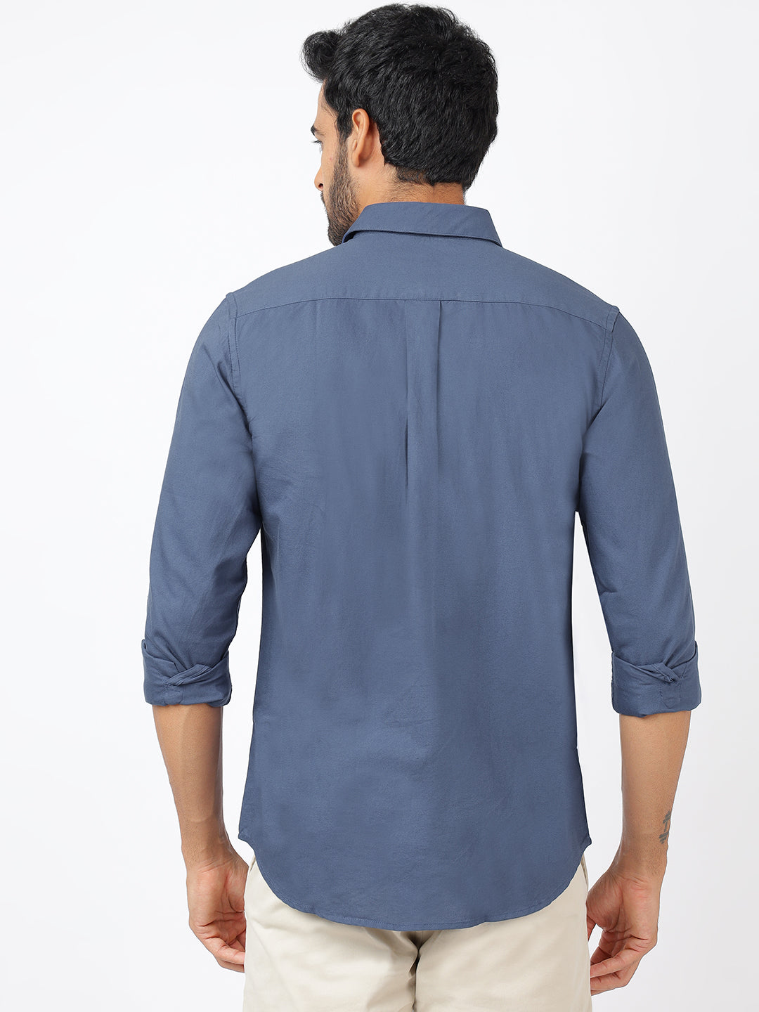 Solid Long Sleeves Blue (100% Cotton)