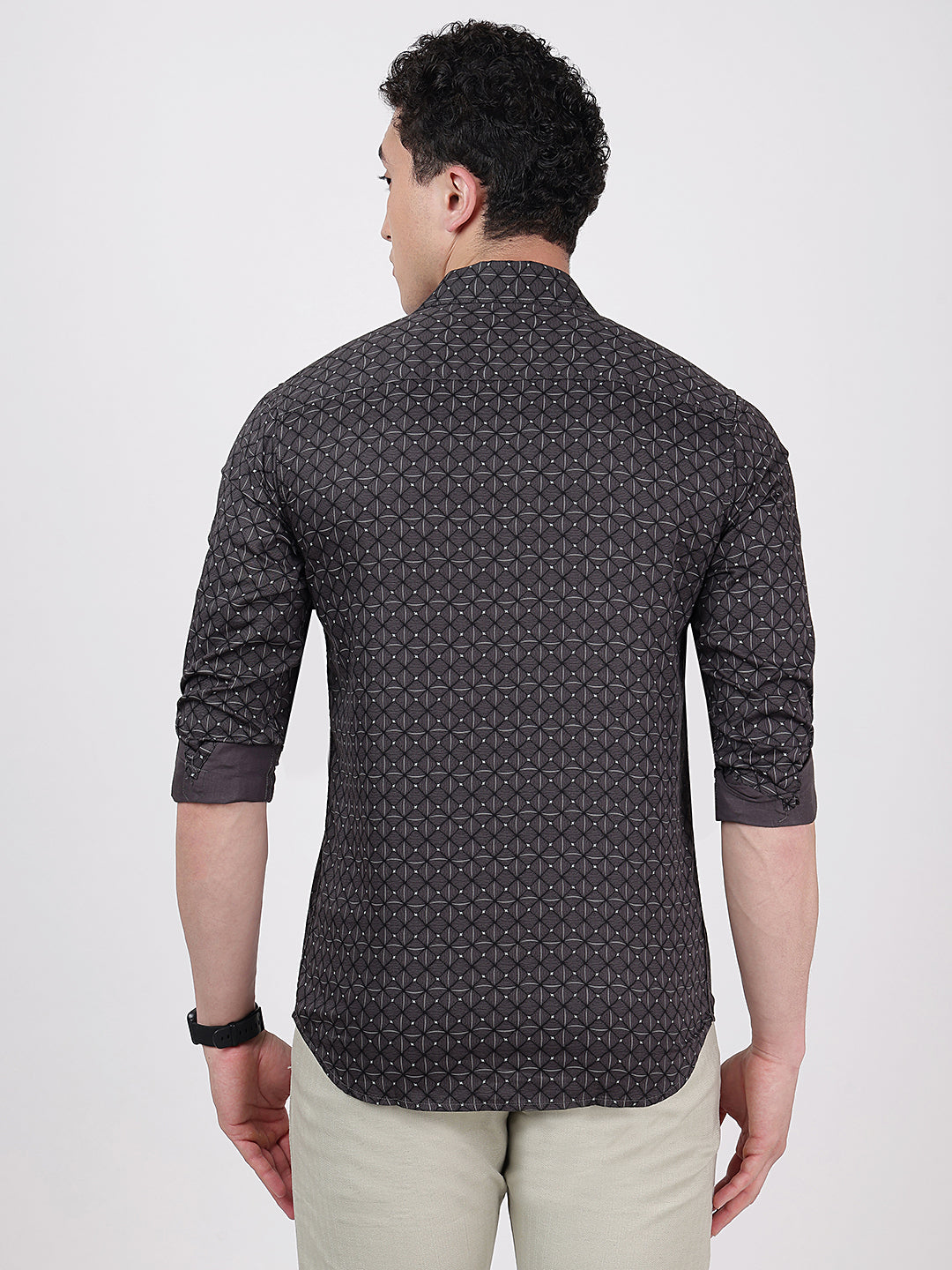 Print Long Sleeves Black & Grey