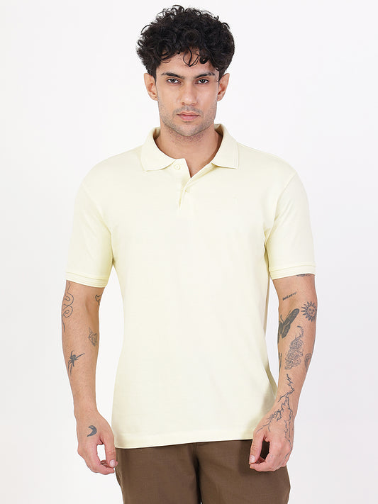 Polo Light Yellow (100% Cotton)