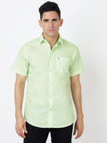 Solid Short Sleeves Light Green (100% Cotton)