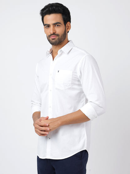 Solid Long Sleeves White (100% Cotton)