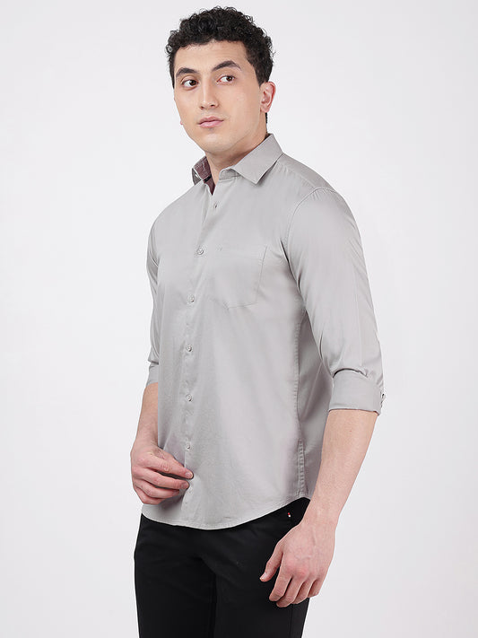 Solid Full Sleeves Grey Plain