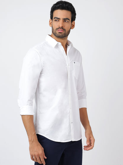 Solid Long Sleeves White (100% Cotton)