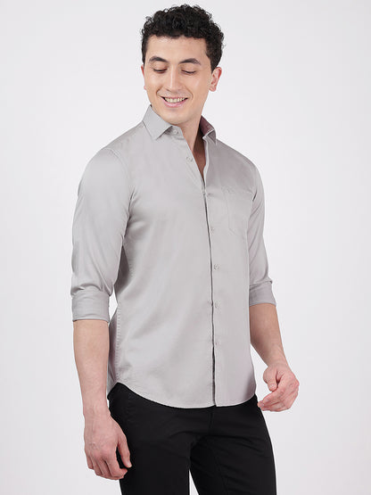 Solid Full Sleeves Grey Plain