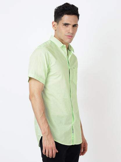 Solid Short Sleeves Light Green (100% Cotton)
