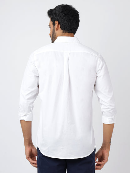 Solid Long Sleeves White (100% Cotton)
