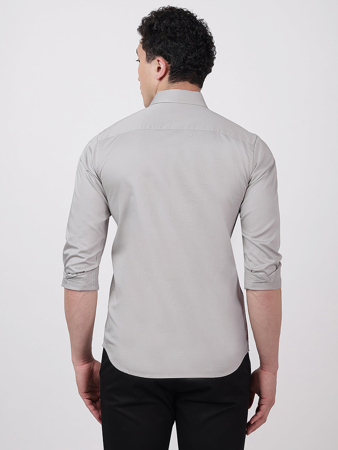 Solid Full Sleeves Grey Plain