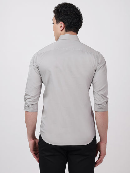 Solid Full Sleeves Grey Plain