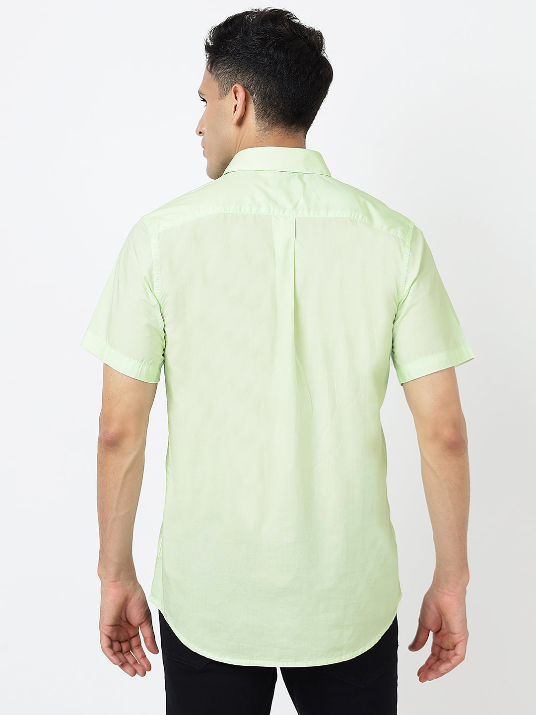 Solid Short Sleeves Light Green (100% Cotton)