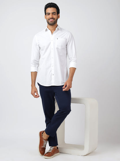 Solid Long Sleeves White (100% Cotton)