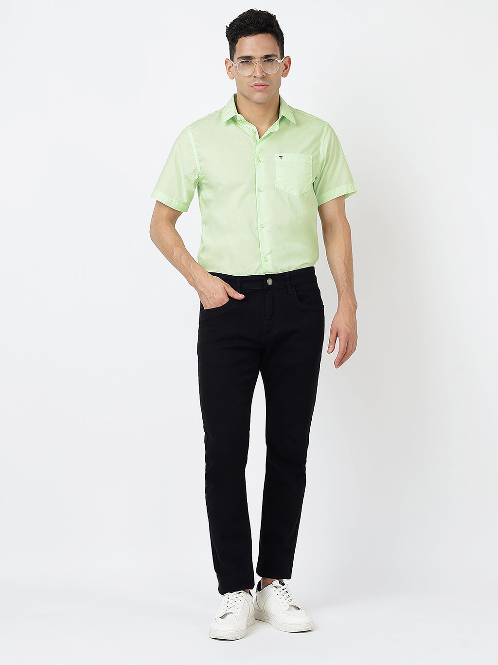 Solid Short Sleeves Light Green (100% Cotton)