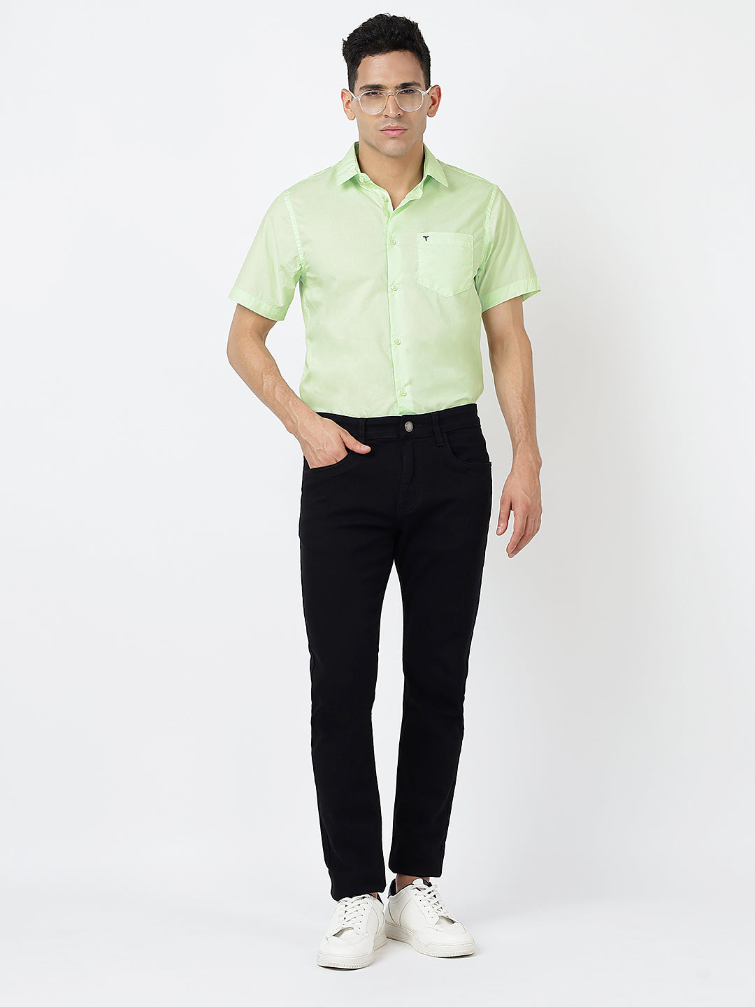 Solid Short Sleeves Light Green (100% Cotton)