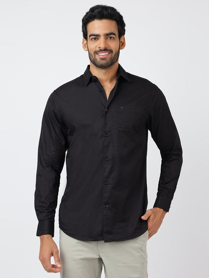 Solid Long Sleeves Black (100% Cotton)