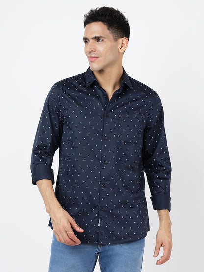 Printed Long Sleeves Light Blue (100% Cotton)