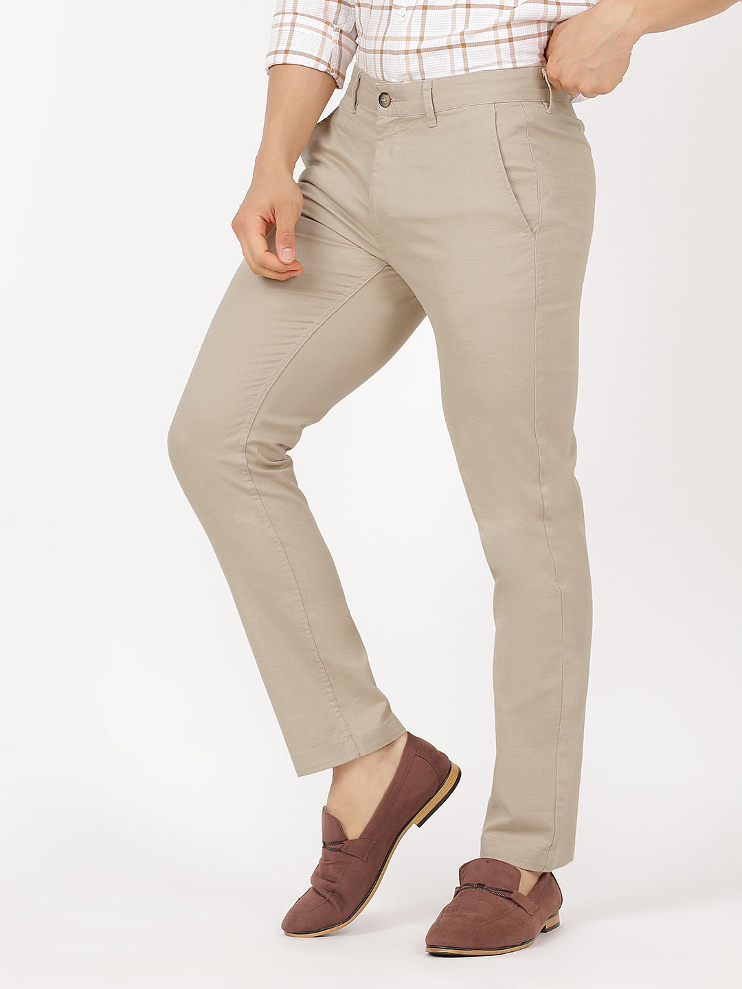 Sand Beige Trouser  (100% Cotton)