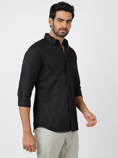 Solid Long Sleeves Black (100% Cotton)