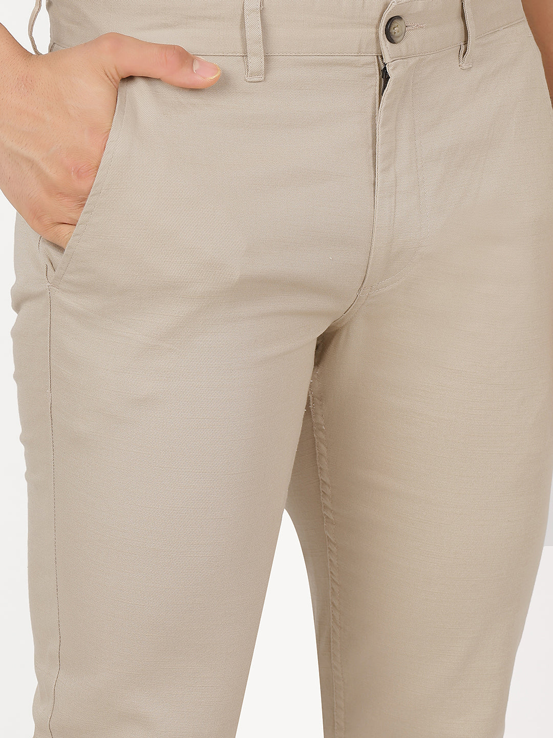 Sand Beige Trouser  (100% Cotton)