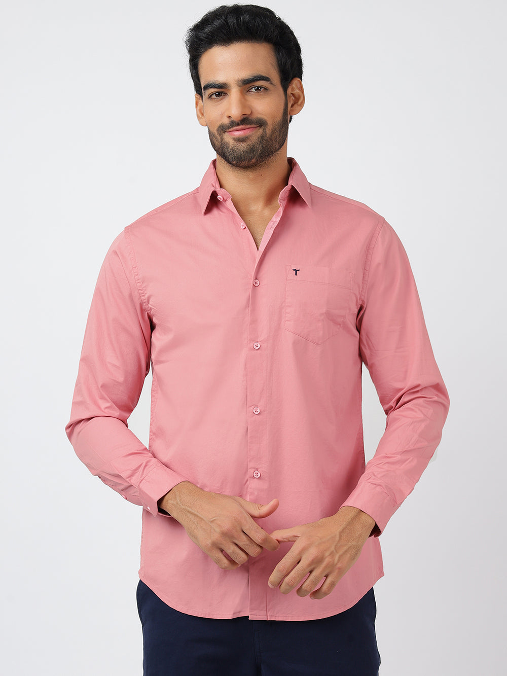 Solid Long Sleeves Peach (100% Cotton)