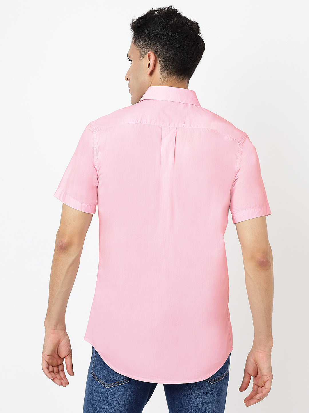 Solid Short Sleeves Baby Pink (100% Cotton)