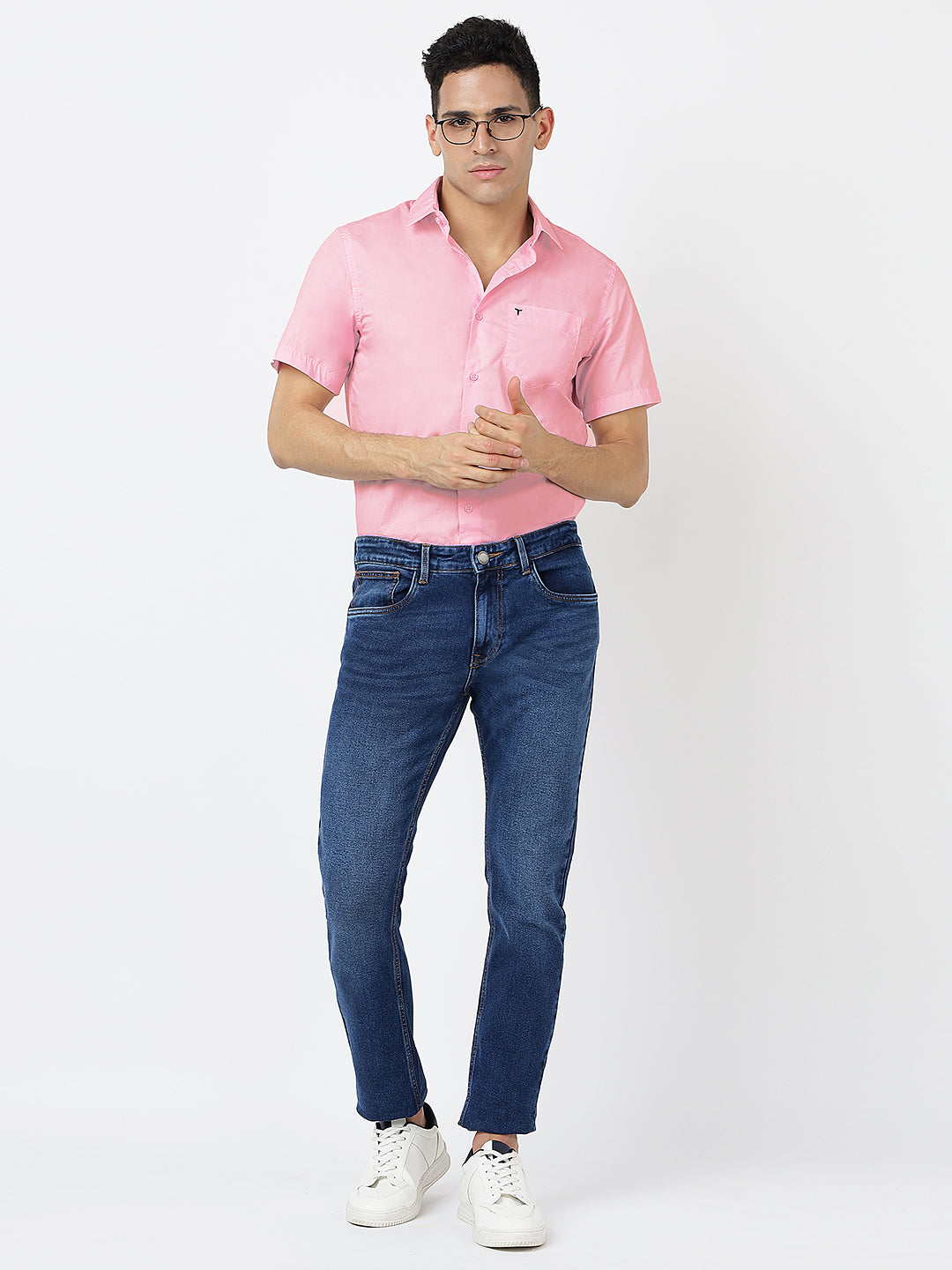 Solid Short Sleeves Baby Pink (100% Cotton)