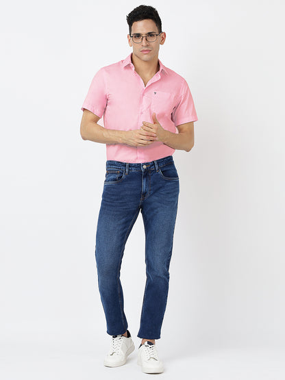 Solid Short Sleeves Baby Pink (100% Cotton)