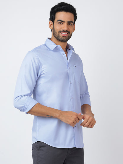 Solid Long Sleeves Pale Blue (100% Cotton)