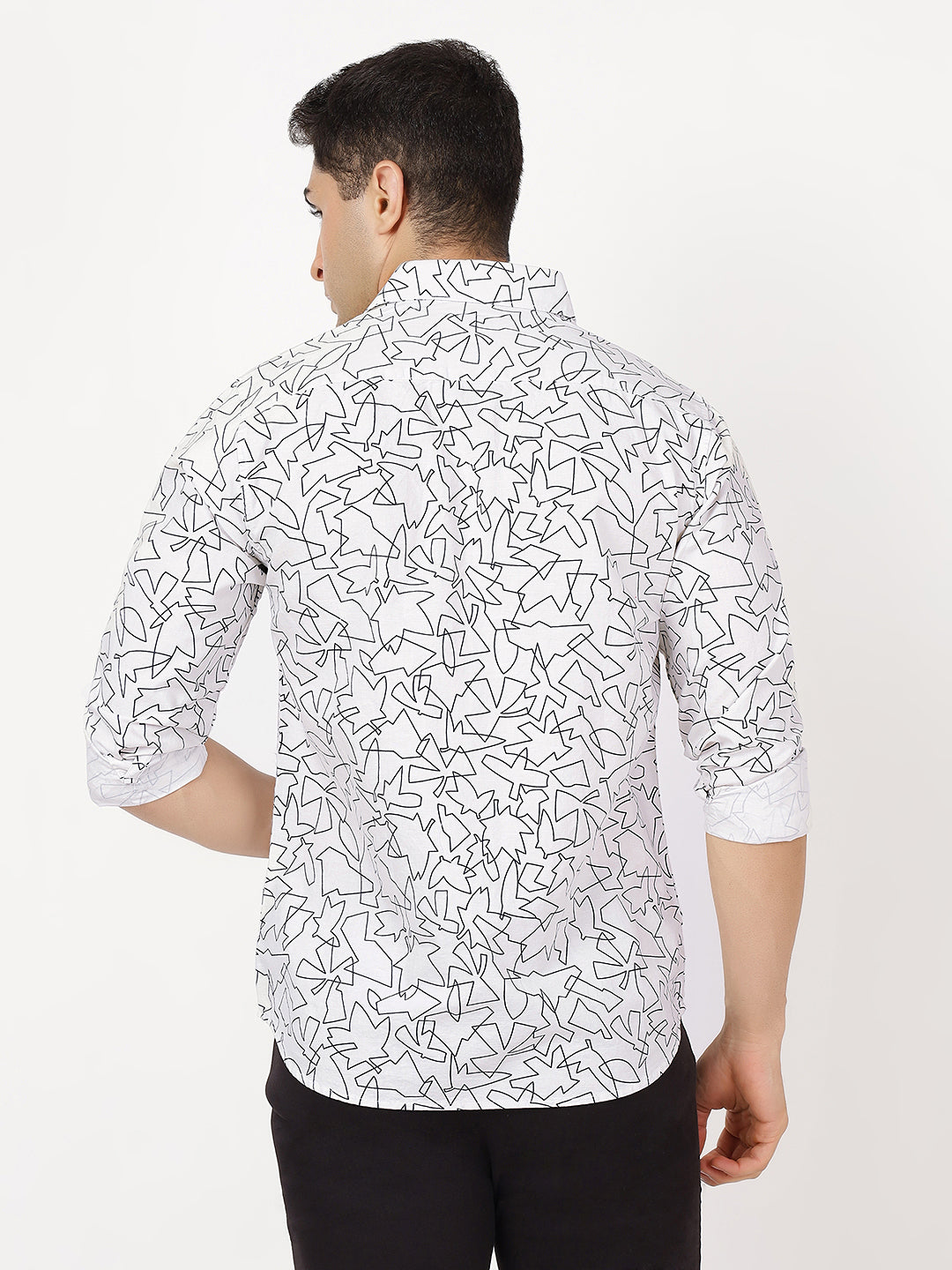 Print Long Sleeves Black & White Print