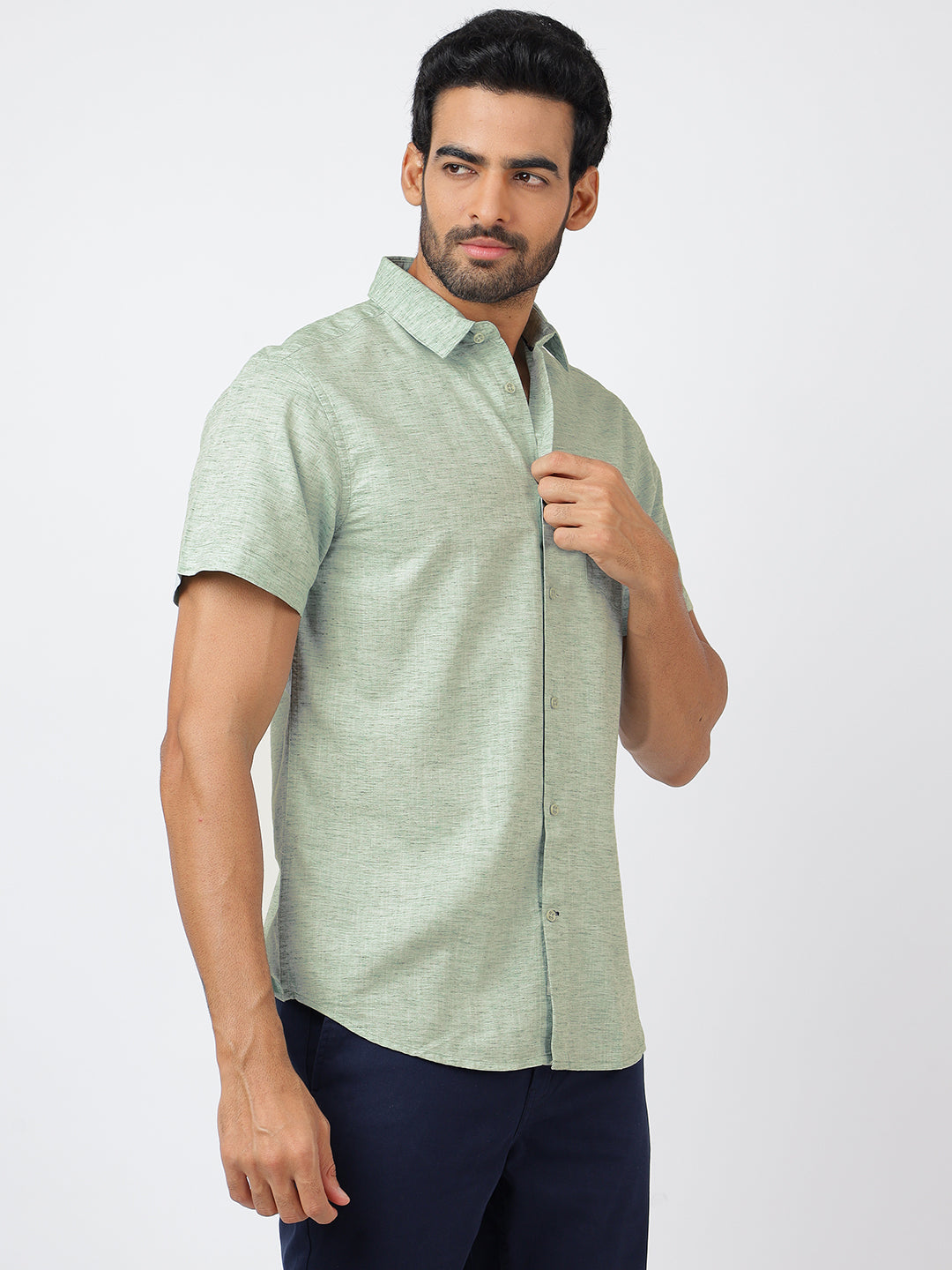 Solid Short Sleeves Green (100% Cotton)