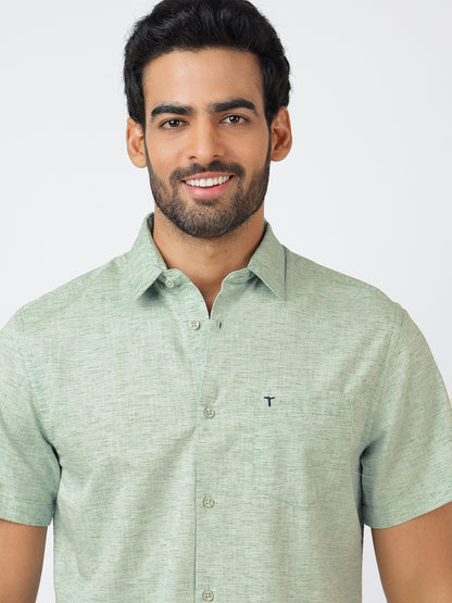 Solid Short Sleeves Green (100% Cotton)