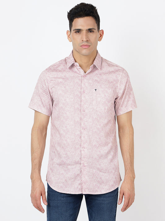 Printed Short Sleeves Triangular Prints (100% Cotton)