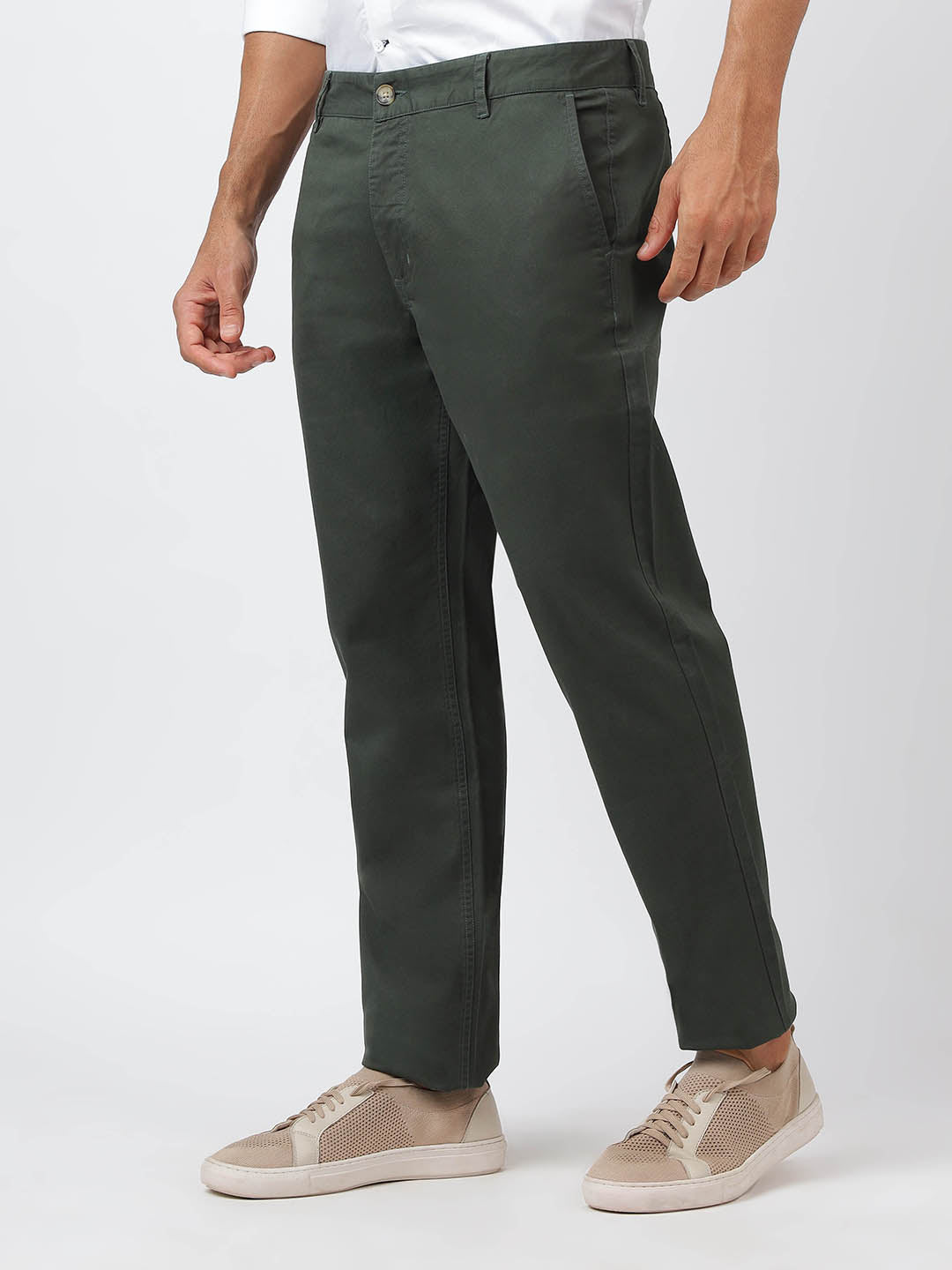 Chino Olive (100% Cotton)