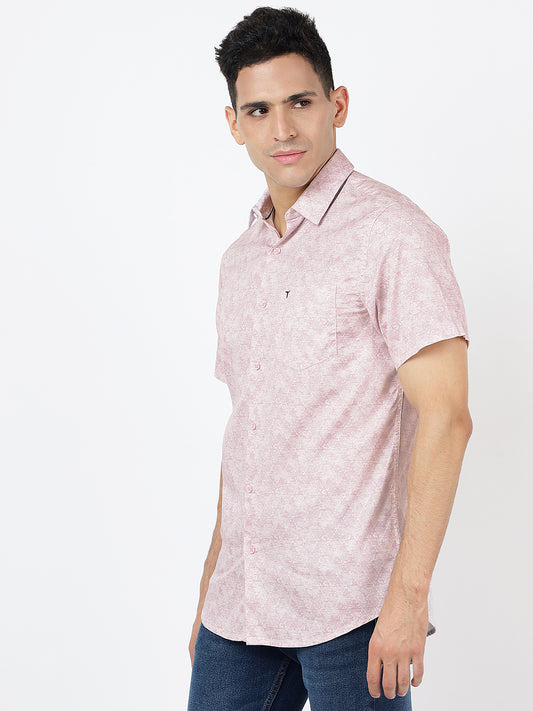 Printed Short Sleeves Triangular Prints (100% Cotton)