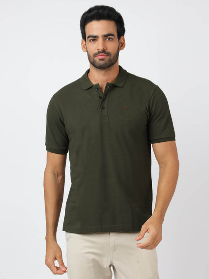 Polo Olive Green (100% Cotton)