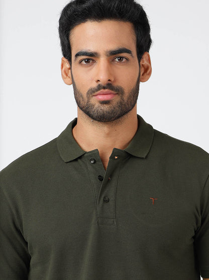 Polo Olive Green (100% Cotton)
