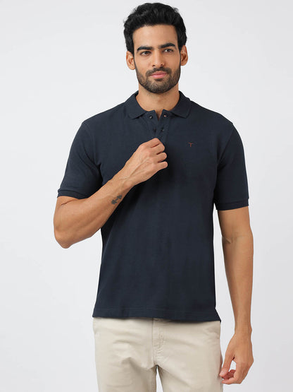 Polo Navy Blue (100% Cotton)
