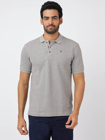 Polo Grey Melange (100% Cotton)