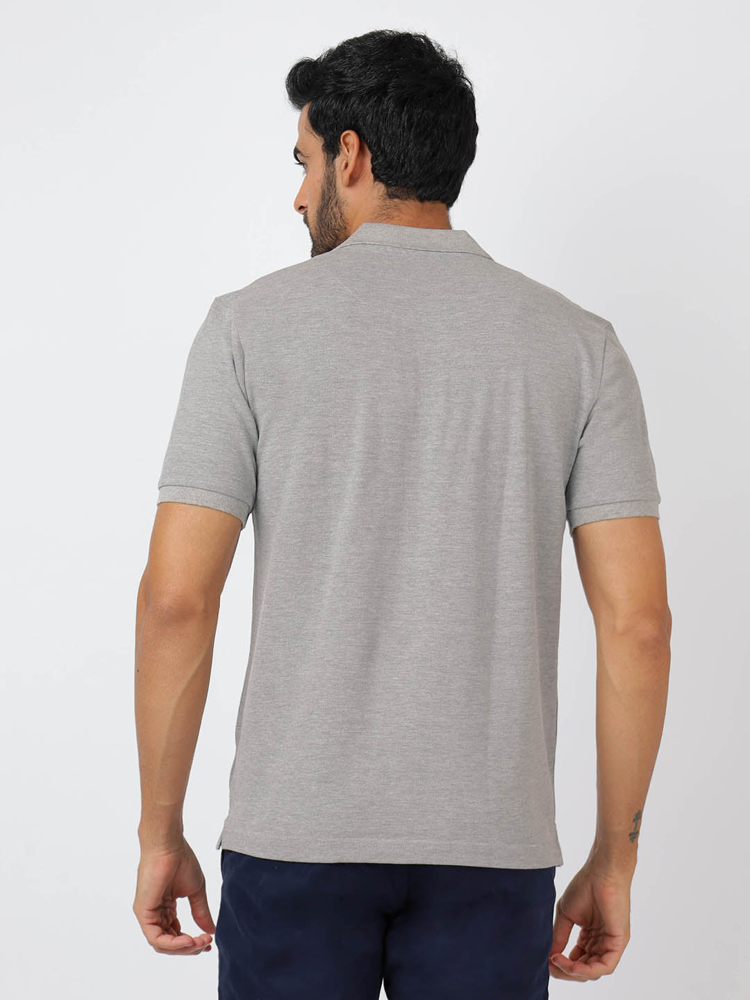 Polo Grey Melange (100% Cotton)