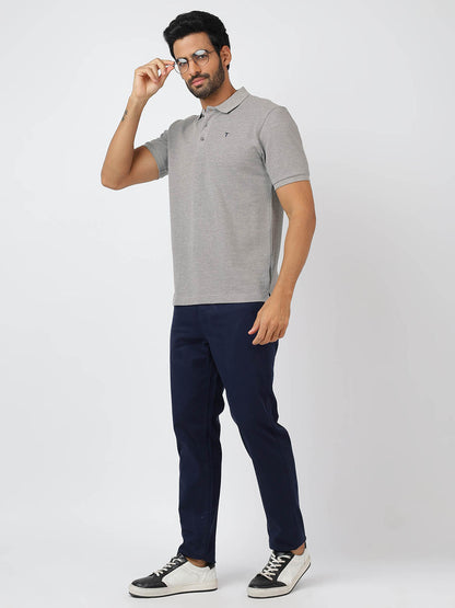 Polo Grey Melange (100% Cotton)